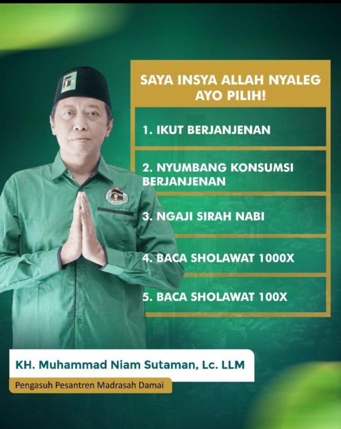 
 Caleg PPP Ini Unik, Ajak Masyarakat Tidak Pilih Namanya