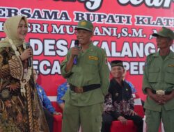 Bupati Klaten Resmikan Gedung Sport Center,Sambang Warga Desa Kalangan
