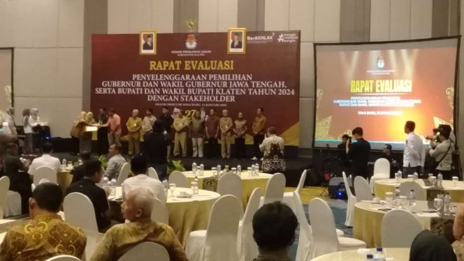 
 KPU Klaten Gelar Rapat Evaluasi Penyelenggaraan Pilgub Dan Pilbup 2024