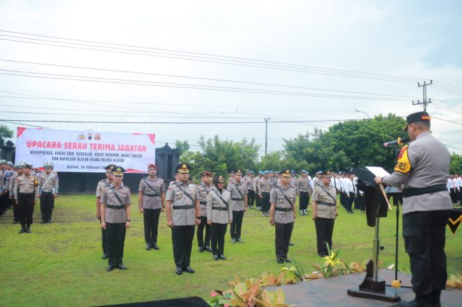 
 Mutasi Besar Polres Klaten, Kapolres Harap Pejabat Baru Perkuat Kinerja Presisi
