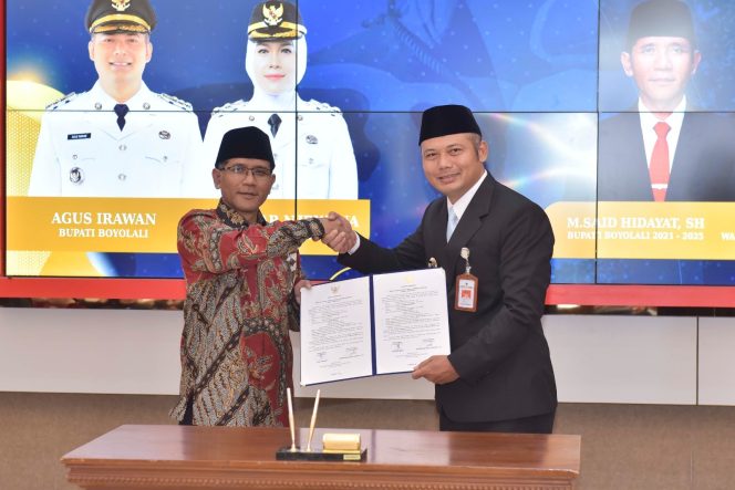 
 Pemkab Boyolali Gelar Sertijab Bupati dan Wakil bupati, Agus  Irawan – Dwi Fajar Nirwana Untuk  Meneruskan Pembangunan