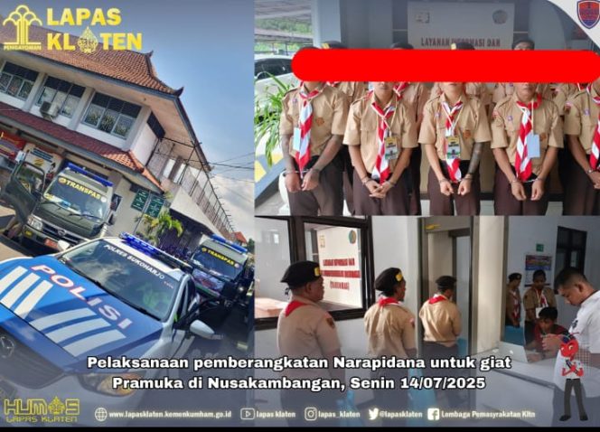 
 Pelaksanaan Pemberangkatan Narapidana Untuk Giat Pramuka Di Nusakambangan