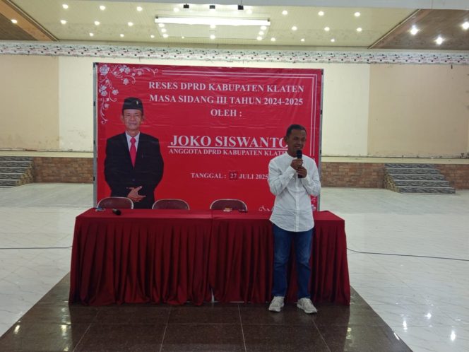 
 Gelar Reses : Anggota DPRD Klaten Joko Siswanto Libatkan Generasi Muda Dan Kaum Milenial
