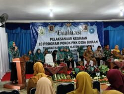 Tim Penilaian Kabupaten Evaluasi 10 Program Pokok PKK di Desa Krecek Delanggu