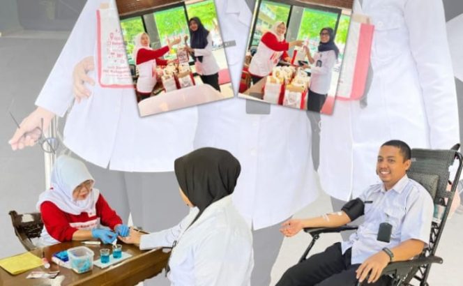 
 Pegawai Lapas Klaten Semangat Donor Darah Massal, Sambut Hari Kesehatan Nasional