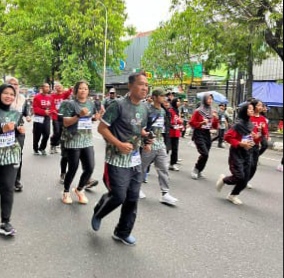 Kalapas Klaten Dan Jajaran Ikuti “Kodim Klaten Run” Rayakan HUT TNI ke-80