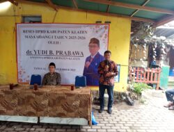 Gelar Reses DPRD Klaten dr. Yudi B. Prabawa : Dorong Kemandirian Ketahanan Pangan di Tingkat Keluarga