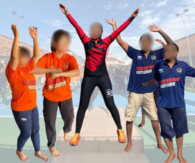 
 Jaga Kebugaran Warga Binaan, Lapas Klaten Gelar Senam Pagi Bersama