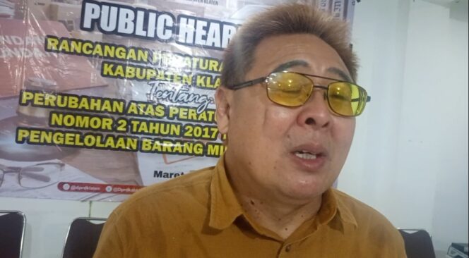 
 PUBLIC HEARING Anggota DPRD Klaten Pandu Sujatmoko : Bahas Tentang Perubahan Perda No 2 Tahun 2017 Tentang Pengelolaan Barang Milik Daerah