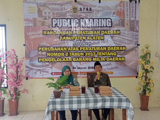 
 PUBLIC HEARING dr. Yudi B. Prabawa : Tanpa PERDA No 2 Tahun 2017, Klaten Tidak Akan Menang WTP Sampai 7 Kali