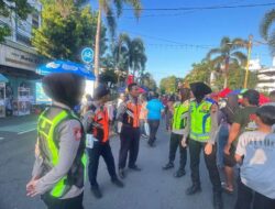 Patroli Keamanan  Polwan Polres Klaten Hadirkan Pendekatan Humanis di CFD, Pastikan Masyarakat Nyaman